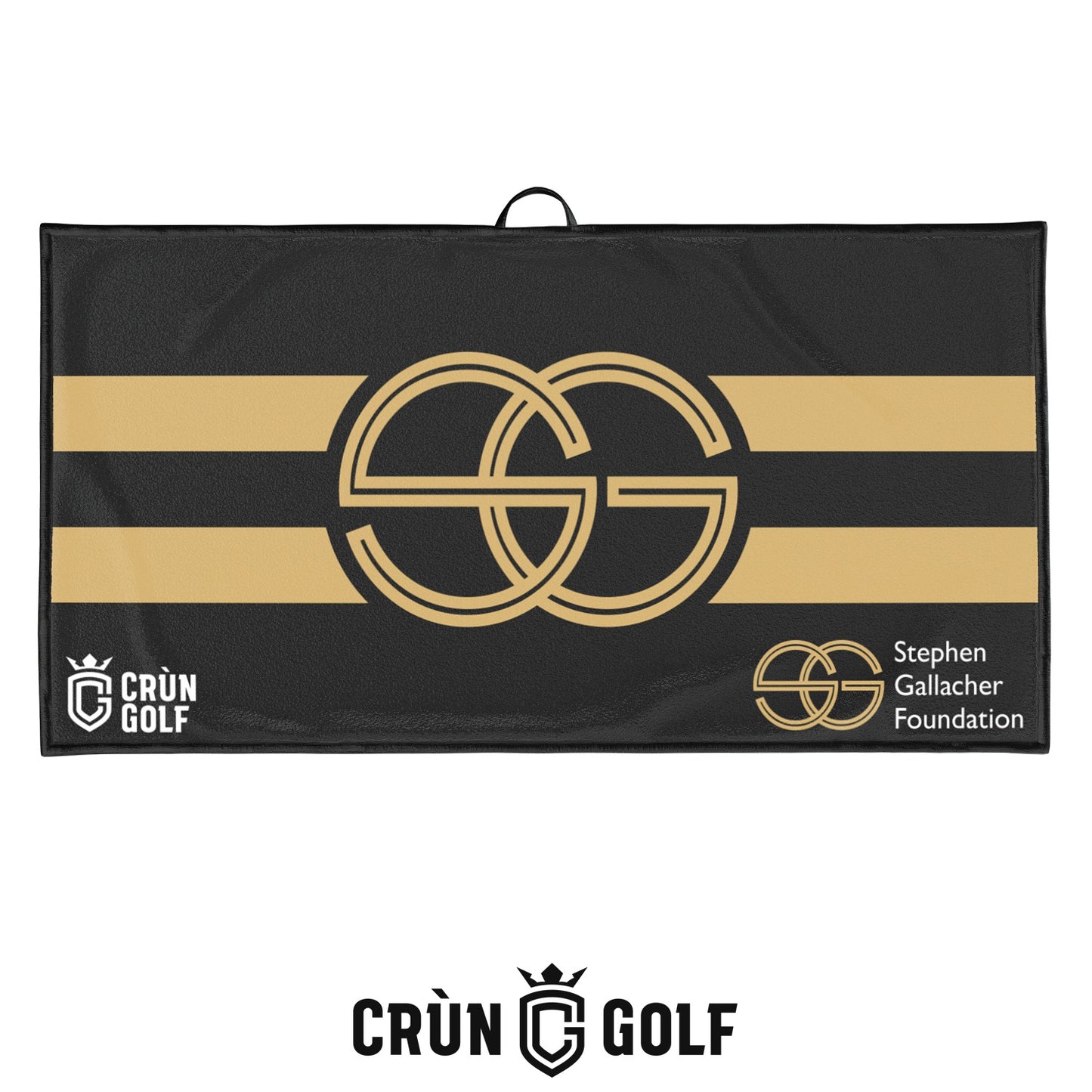Stephen Gallacher Foundation SG Striped Towel - Black / Gold