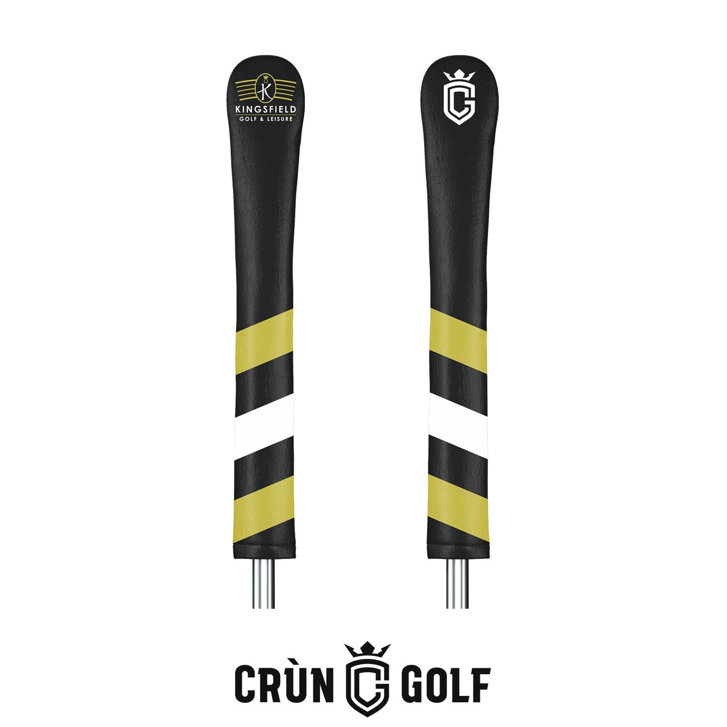 Kingsfield Striped Alignment Stick Cover - Black / White / Gold