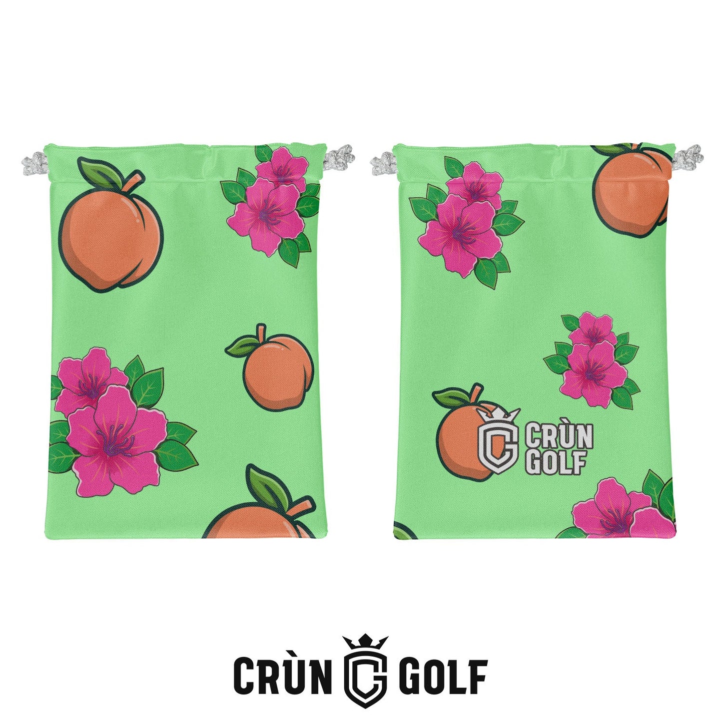 Georgia Peaches & Azaleas Valuables Pouch - Green