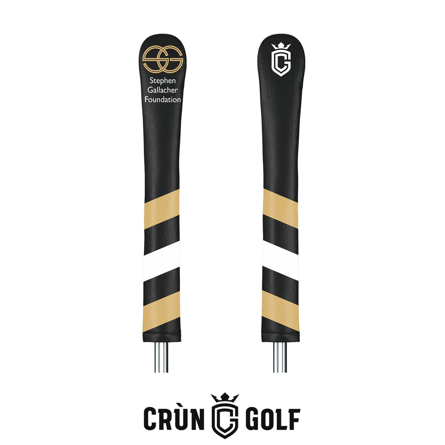 Stephen Gallacher Foundation Striped Alignment Stick Cover - Black / Gold / White