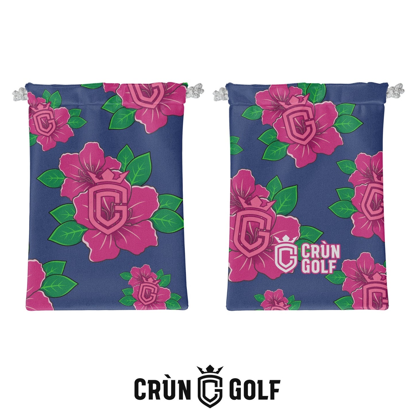 Georgia Azaleas Valuables Pouch - Navy