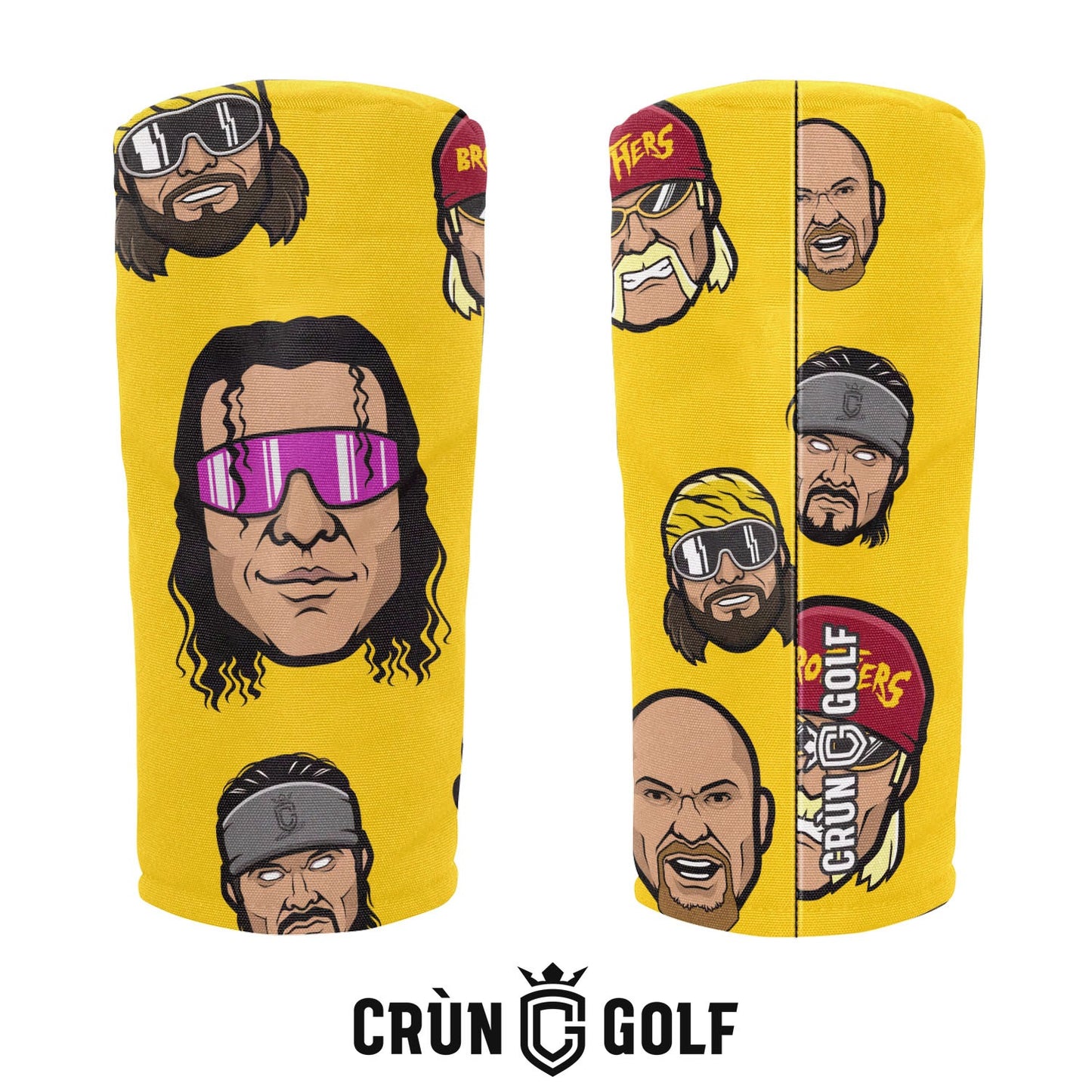 Wrestling Cylinder Headcover - Spread - Yellow