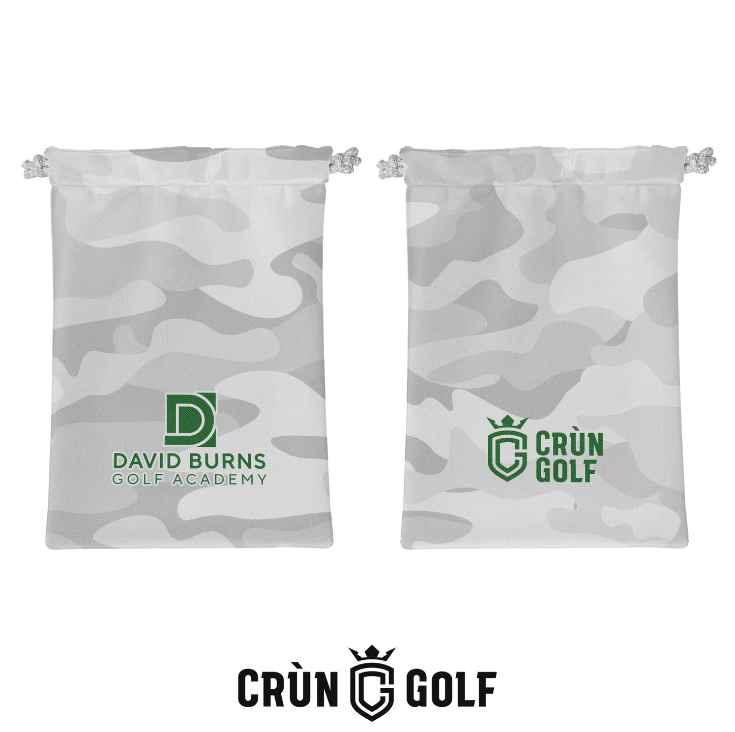 David Burns Golf Academy Valuables Pouch - White Camo