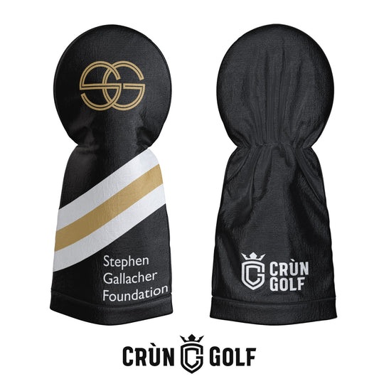 Stephen Gallacher Foundation Striped Headcover - Black / White / Gold