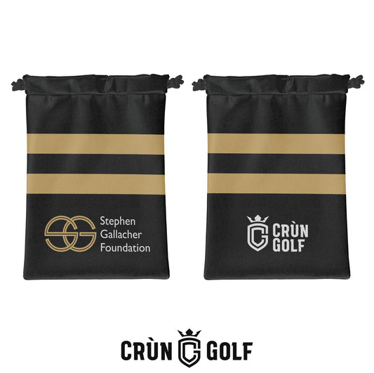 Stephen Gallacher Foundation Striped Valuables Pouch - Black / Gold