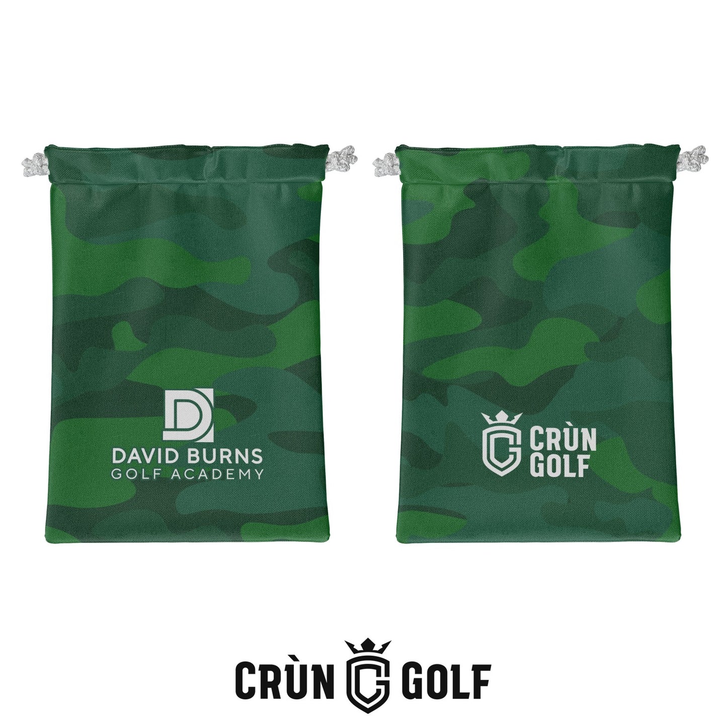 David Burns Golf Academy Valuables Pouch - Green Camo