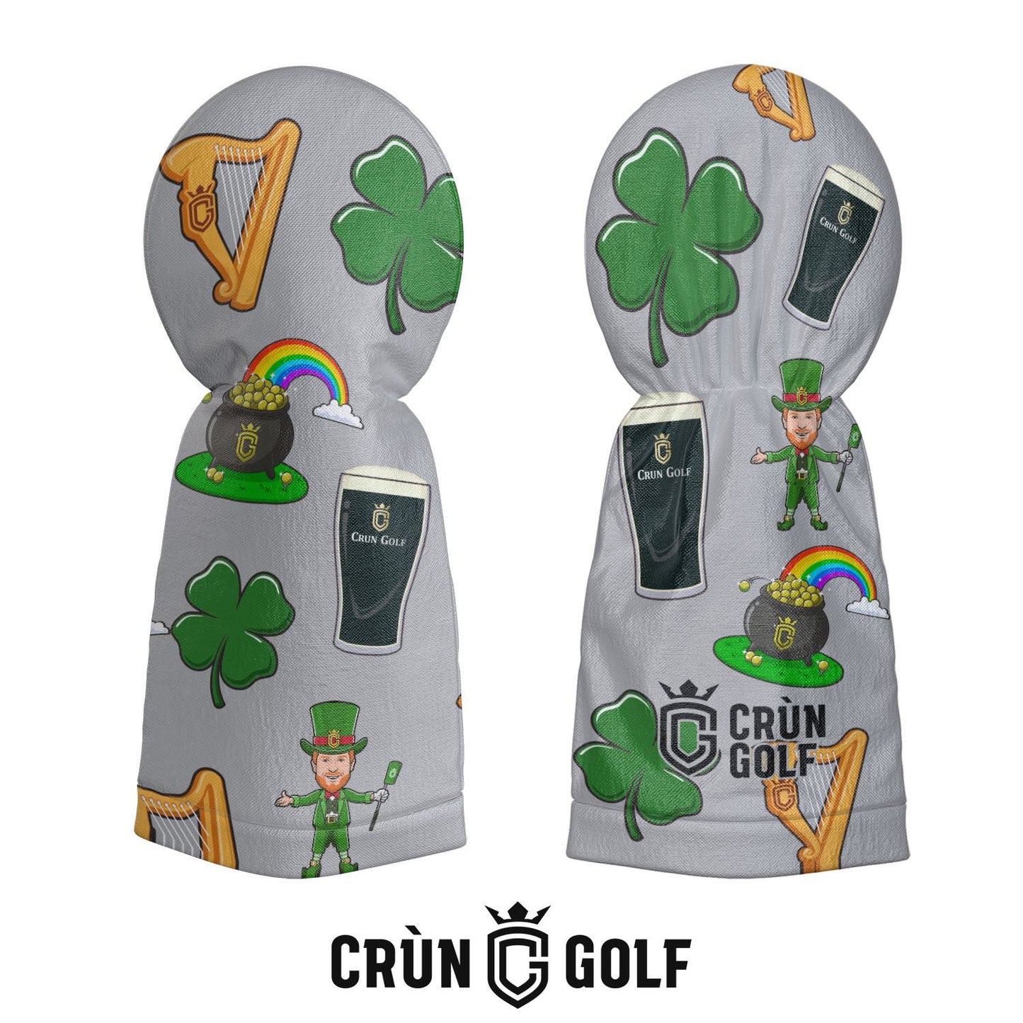 St Patrick's Day Headcover - Grey