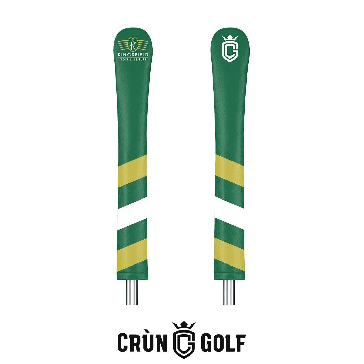 Kingsfield Striped Alignment Stick Cover - Green / White / Gold