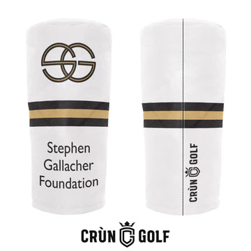 Stephen Gallacher Foundation Striped Headcover - White / Black / Gold