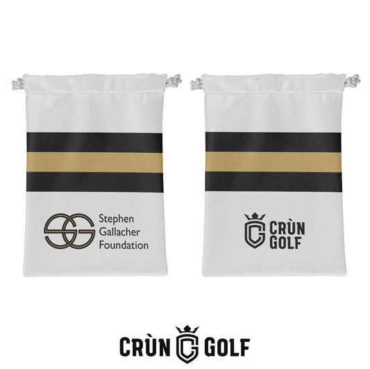 Stephen Gallacher Foundation Striped Valuables Pouch - White / Black / Gold