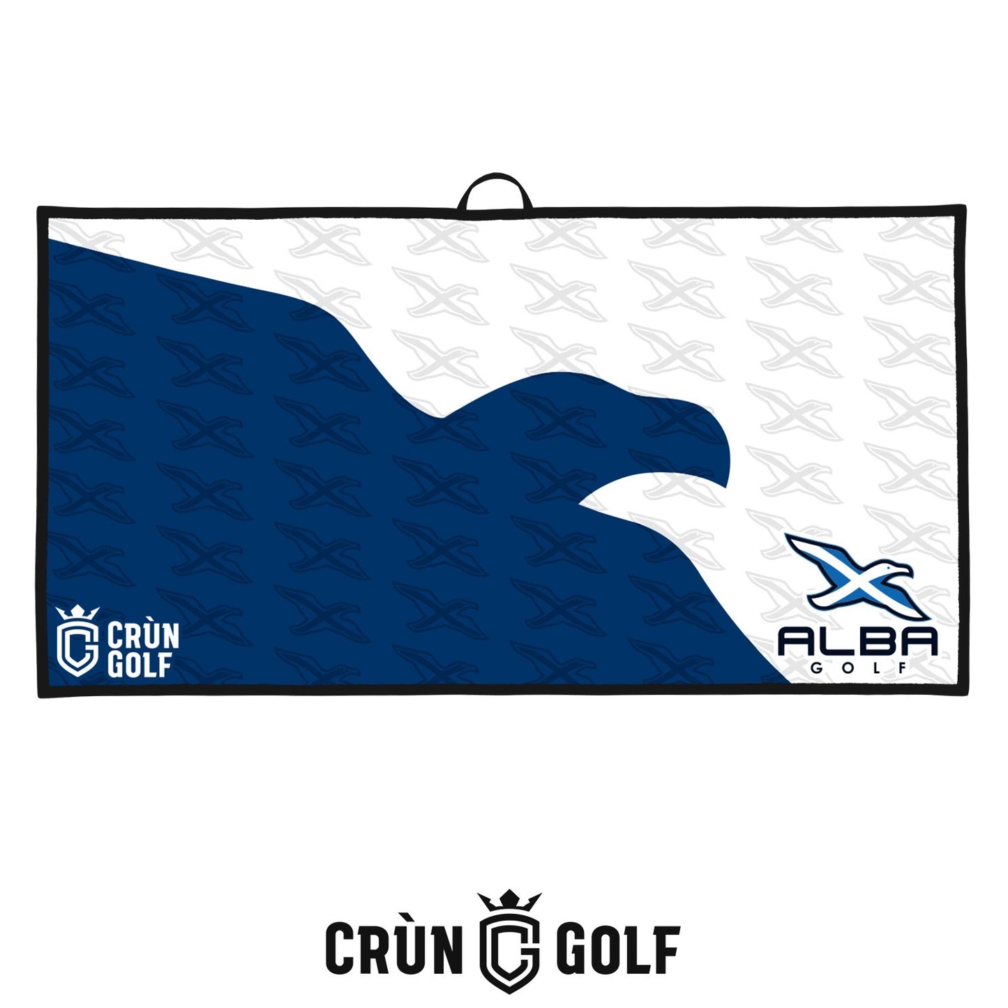 Alba Golf Towel - Navy / White