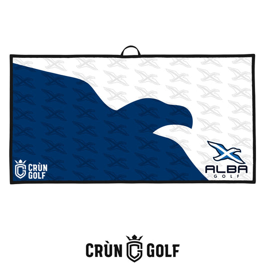 Alba Golf Towel - Navy / White