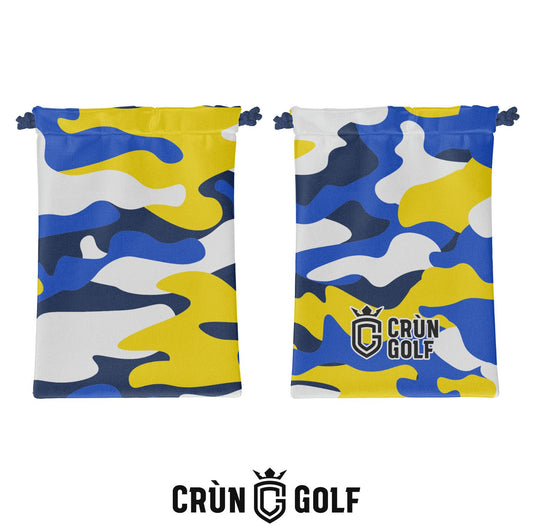 Camo Valuables Pouch - Blue / Navy / White / Yellow