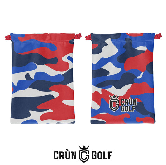Camo Valuables Pouch - Blue / Navy / White / Red